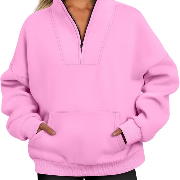Trendy Queen Pink Women's Half-Zip Pullover Medium - Picture 1 of 2